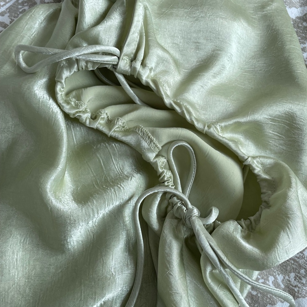 Mint Green Sheer Dress Size Medium - Picture 7 of 9